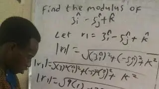 Quick Way to Find the Modulus of a Vector@JeremiahCletusEdem.