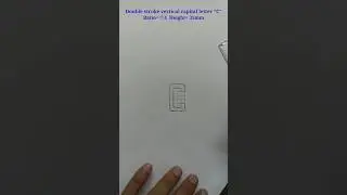 Double stroke vertical capital letter C #lettering #letterwriting #shorts #shortvideo