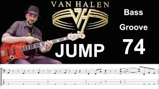 JUMP (Van Halen) How to Play Bass Groove Cover with Score & Tab Lesson