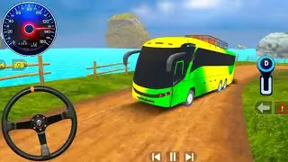 Coach Bus Offroad Driving 2025 - Real Uphill Bus Drive Simulator 3D - Android Gameplay