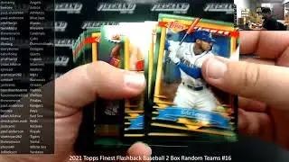 10/17/2021 2021 Topps Finest Flashback Baseball 2 Box Random Teams #16