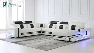 Zion Modern Sectional Sofa with LED Light  | Jubilee Furniture