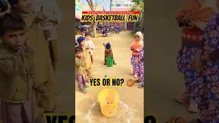Cute Kids Basketball Game | Yes or No Challenge | Kids Fun Cute Moments #Shorts