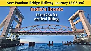 New pamban bridge train journey | Iconic Railway Bridge in india #pamban #rameshwaram #railway