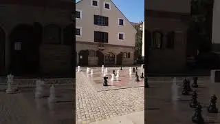 Chess pieces in the old town of Klaipeda.#shortsviral