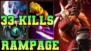 Rampage + 33 Kills Jugggernaut !! Juggernaut Dota 2 Pro Gameplay Safelane Item Build 7.39 Offlane