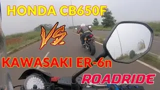 Drag Race Honda CB650F VS Kawasaki ER6n