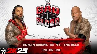 WWE 2k25 - Roman Reigns '22 vs The Rock: Single Match at Bad Blood 