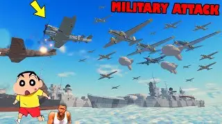 SHINCHAN joins ARMY in ROBLOX BATTLESHIP TYCOON with CHOP and FRANKLIN (PART 7)