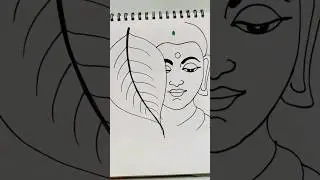 Quick simple & easy drawing of lord Buddha/Gautam Buddha drawing for beginners/Buddha easy drawing