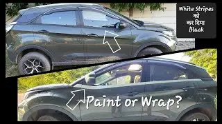 TATA NEXON WHITE STRIPES TURNED INTO BLACK | SIGNATURE STRIPES WRAPPED OR PAINTED ??