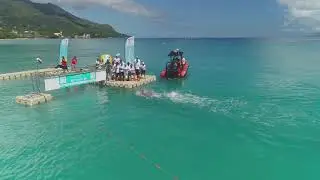 Filmagem drone final da prova 10K feminino FINA Marathon Swim Series