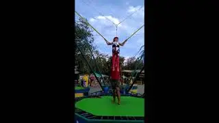 Первый раз на экстримальном батуте Fantastic Jump.