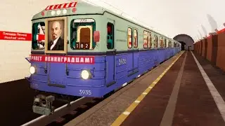 Roblox l Saint Petersburg Metro - Еж3 / Ezh-3 / 81-710 Retro Ploschad ' Lenina &rarr; Prospect Veteranov