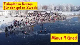 Verrücktes Eisbaden bei -9 Grad für den guten Zweck!