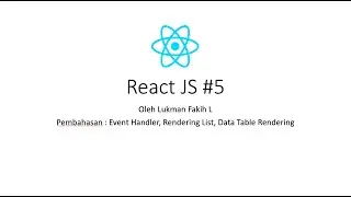 React JS #5 Rendering List, Event Handler, Data Table