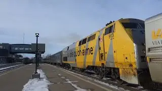 VIA Rail J Train #62-#52 Departs Belleville