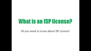 What is an ISP license?