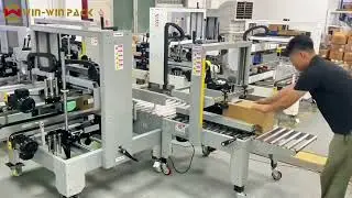 WIN-WIN PACK H-Type Carton Sealer | Automatic Top & Bottom + Corner Sealing Machine #cartonsealer