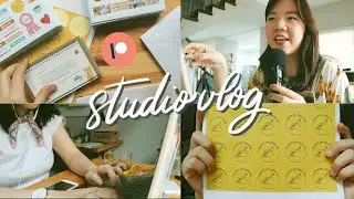 Studio vlog (Patreon) 🎨packing happy mail, journaling hangout, designing printables