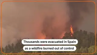 Thousands evacuated as wildfire rages in Spain
