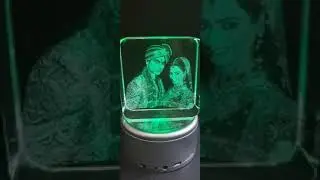 Rotating 3d Photo Crystal cube
