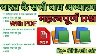 NATIONAL PARK||wildlife and sanctuary in India GK by shivek sir