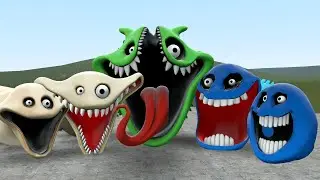 NEW EVOLUTION OF ROBLOX HUNGRY WORM PHASE 3 VS PHASE 2 VS PHASE 1 VS HUNGRY SNAKE PHASE 2 In Gmod!