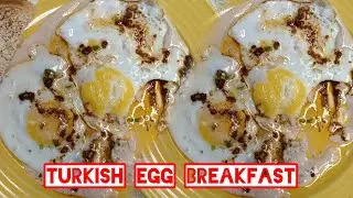 Turkish Egg breakfast 🍳 unique chilli oil youghurt egg || big mom cooking
