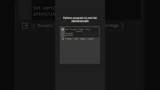 Sorting list alphabetically in Python 🆒😁😎 