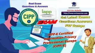 CIPP-E Certified Information Privacy Professional/Europe (CIPP/E) By Certs Warrior