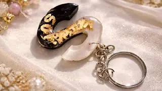 UV Resin Alphabet keychain/ step by step Making Resin Keychain #resinkeychain