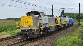 Treinen langs de bocht van Ekeren Lijn 27A +Claxons op Donderdag 7 augustus 2025