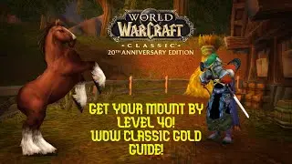 GET YOUR MOUNT BY LEVEL 40! 20-30G/HR! WoW Classic Anniversary Gold Guide