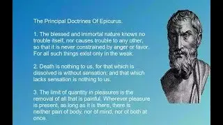 The Principal Doctrines Of Epicurus