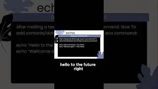 Use the Eco Command in Linux to Print #shorts