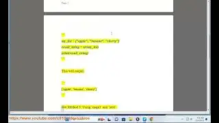 Convert list to string in Python