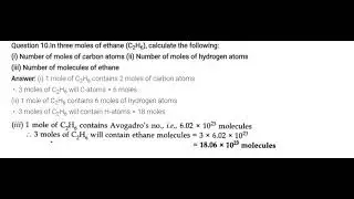 #ncert #chemistry SOME BASIC CONCEPT OF CHEMISTRY EXERCISE 1.10
