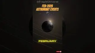 February 2026 Astronomy Events: Annular Solar Eclipse 🌑 #shorts #space #astronomy