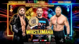 CM Punk vs Brock Lesnar vs Seth Rollins &ndash; WrestleMania Triple Threat | World Heavyweight Title