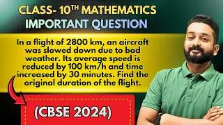 In a Flight of 2800 km, Speed Reduced by 100 km/h & Time Increase by 30 min | Find Original Duration