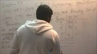 UGC - NET - 2019 | OS | Q-94 | Given CPU time slice of 2 ms and following list of | GATE2IIT | PYQ