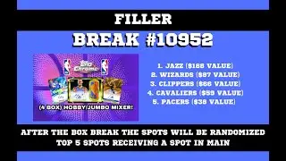 Break #10952 FILLER #1 4 Box Topps Chrome Basketball Mixer PYT #6!