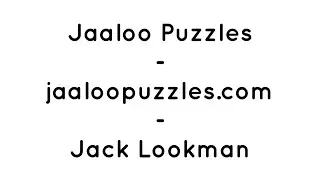 Jaaloo Puzzles - Demonstration Video - @JaalooPuzzles #JackLookman jaaloopuzzles.com jaaloo.com