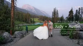 Silvertip Golf Course Gazebo | Pavilion Room | Canmore Wedding Videographer | Judy + Austin