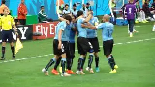 Luis Su&aacute;rez first goal - URU vs ENG - World Cup 2014