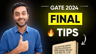 Final Tips for GATE 2025 - Last Day