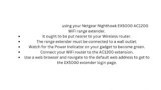 Netgear EX5000 Setup