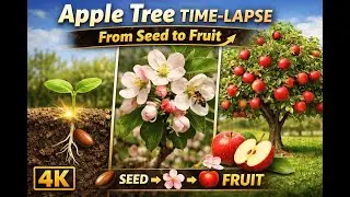 Apple Tree Time Lapse From Seed to Fruit  Cinematic Nature Documentary 4K