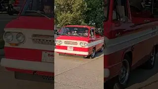 1963 Chevrolet Corvair 95 Classic Red Rampside Pickup Drive By Engine Sound Saint Clair Shores 2023